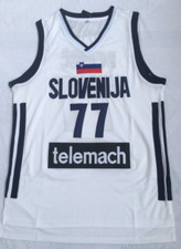 Luka Doncic #77 Slovenia Maglia Basket Nazionale Uomo Cucita Bianca S-6XL