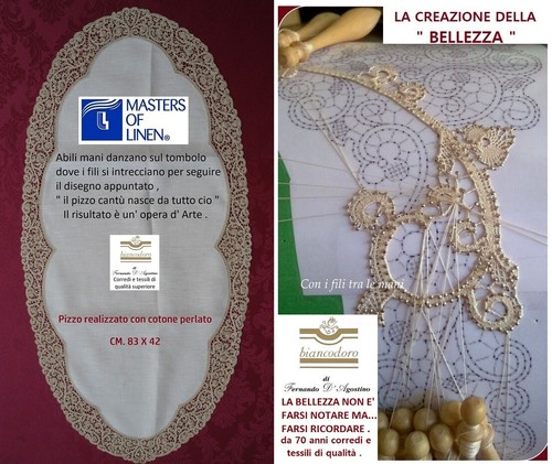 Centro ovale lino pizzo - ovale,