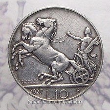 Regno D'Italia - Vittorio Emanuele III° - 10 Lire Biga 1927**