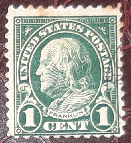 Benjamin franklin green cent - green,