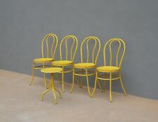 Lotto di quattro sedie + sgabello in ferro verniciato st.Thonet, '900!