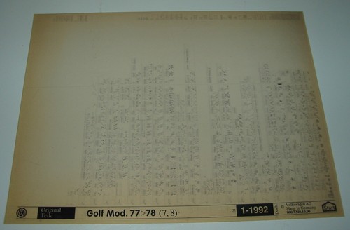 Microfich ersatzteilkatalog - microfich, vw