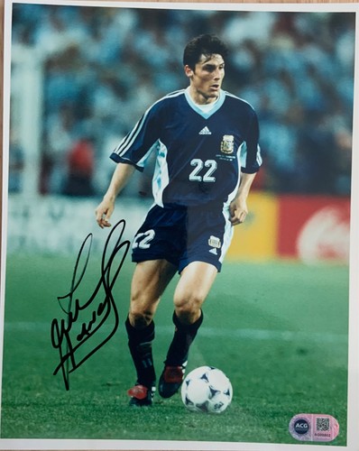 Javier zanetti signed 10x8 - zanetti,