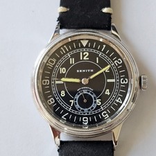 ZENITH-MILITARE-ANNI 40-MANUALE-CASSA E LUNETTA A VITE-OVERSIZE(41 MM)-RARISSIMO