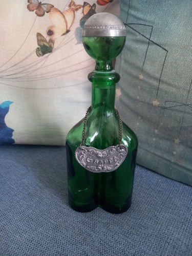 Vintage bottiglia vetro verde - vetro,
