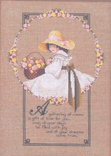 Tabella punto croce lavanda - , e
