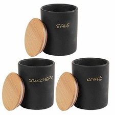Set 3 barattoli cucina tondi