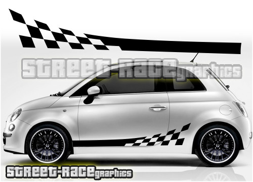 Fiat 500 strisce laterali
