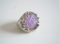 Anello Acciaio Inox Ametista
