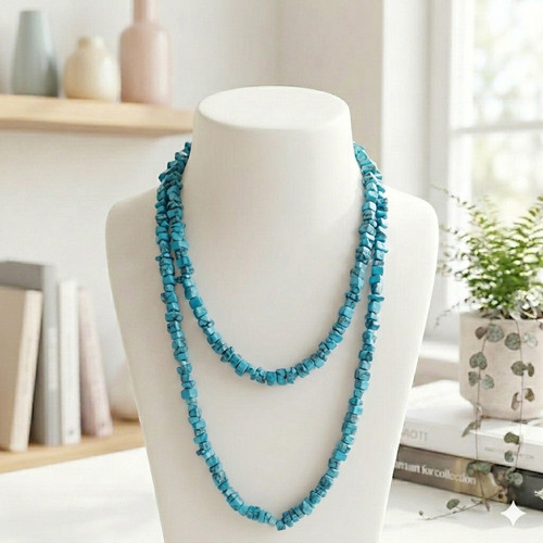 Collana lunga howlite - collana,