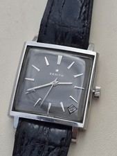 Vintage Watch Zenith Ore Respiretor Over Size Gray Dial Cal