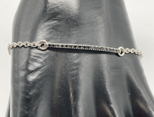 BRACCIALE PADDEL UOMO ORO BIANCO 18KT 750 DIAMANTI NERI TAGLIO BRILLANTE CT