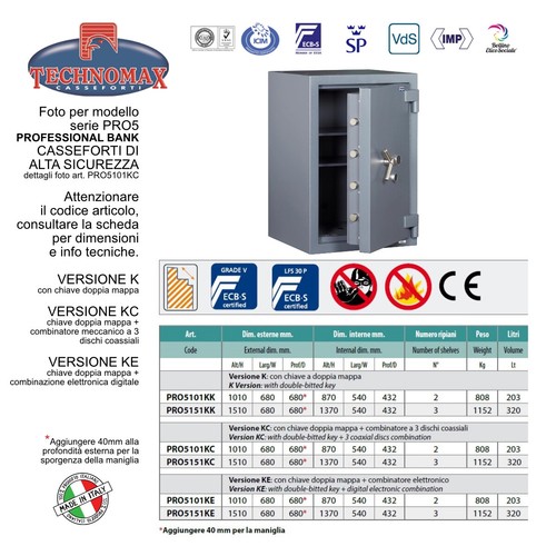 Cassaforte technomax alta - cassaforte,