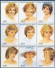 Mali 1997 Diana Principessa del Galles Royalty Royal People foglio MNH