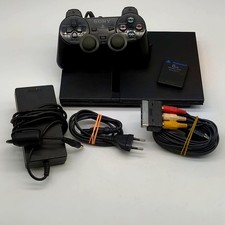 SONY PS2 PLAYSTATION 2 SLIM SCPH-77004 + CONTROLLER + MEMORY + CAVI - TESTATO