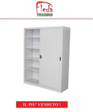 Armadio in Metallo Ufficio  Ante Scorrevoli MONTATO Dim. 150x45x200h cm