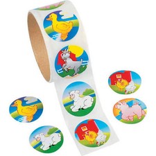 25 adesivi animali da fattoria