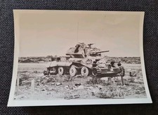FOTO D'EPOCA 2 GUERRA  REGIO ESERCITO TUNISIA CARRO ARMATO INGLESE DISTRUTTO 