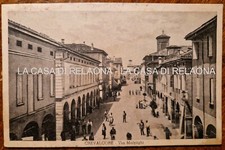 CARTOLINA CREVALCORE Via Malpighi - ANNO 1942  fp  Viaggiata