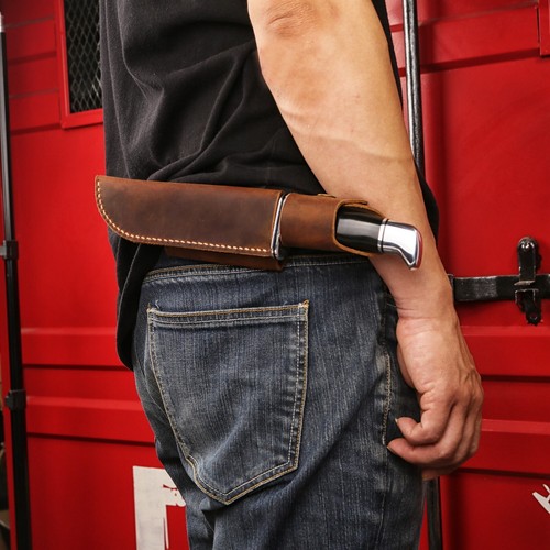 Horizontal leather sheath for - leather,