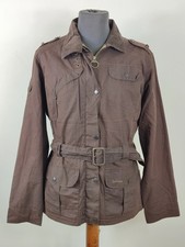 Barbour marrone unisex corto cerato con cintura tg.44/46 Brown Flyweight Wax ...