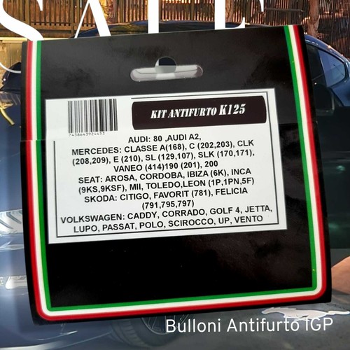 K125 bulloni antifurto ruote - k125,