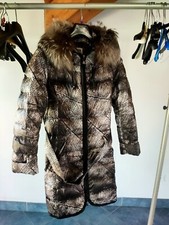 Piumino Donna Romeo Gigli vera Piuma D'oca - Vero Collo Di Pelliccia