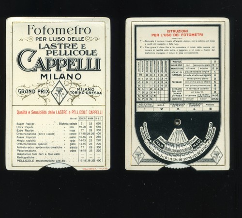 Cappelli fotometro per lastre - cappelli,