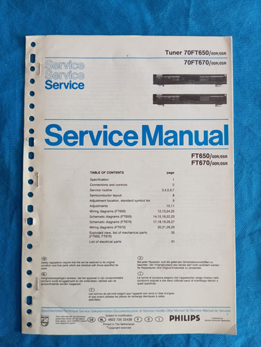 Philips tuner 70ft650 - 70ft650, 70ft670