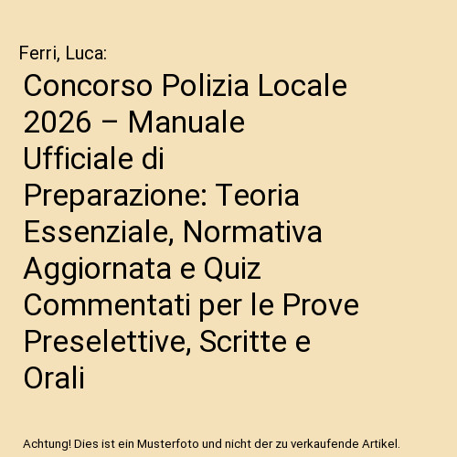 Concorso polizia locale 2026 - polizia,