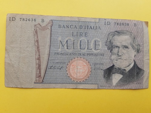 Italie billet 1000 lire - lire, 1969