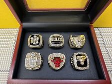 souvenir Michael Jordan - Set di 6 anelli Chicago Bulls misura 11
