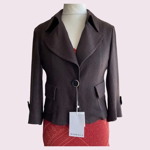 Giacca marella marrone corta - giacca,