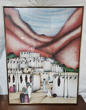 Vibrante stampa vintage con cornice di Amado Maurilio Pena Jr "Tribù Pascua Yaqui"