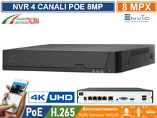 NVR 4 CANALI POE 4K 8 MP