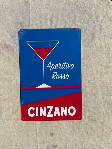Insegna metallo cinzano - insegna,
