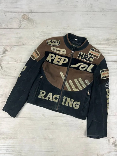 Giacca pelle moto corsa honda - pelle,