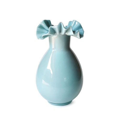 Vaso arredo vetro azzurro - , 26,5