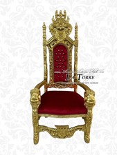 Trono da re con leoni in stile