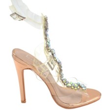 Sandalo alto donna trasparente