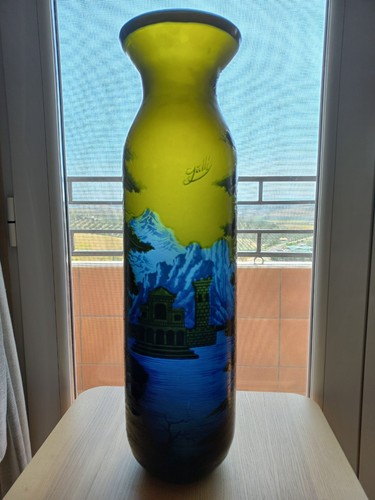 Grand vase gallé - grand, à