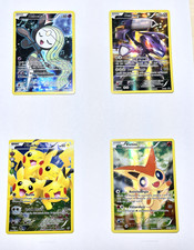 Carte pokemon:   Victini XY117, Pikachu RC29-32, Meloetta xy120, Genesect XY119