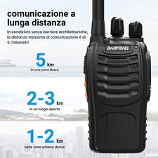 2PEZZI WALKIE TALKIE BAOFENG