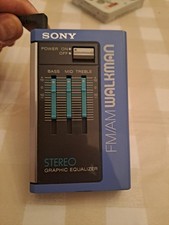 Sony SRF-35W Walkman Blue Analogue Compact Pocket Portable FM/AM Radio