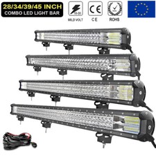 28 34 39 45 Pouces Phare de Travail LED Barre 12V Combo Projecteur Trois Rangées
