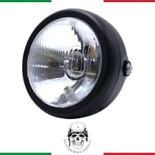 ?? FARO MOTO 6.5" NERO OPACO CAFE RACER HARLEY GUZZI FANALE ANTERIORE MOTO