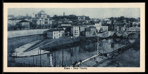 Mini cartolina roma isola - cartolina, roma,