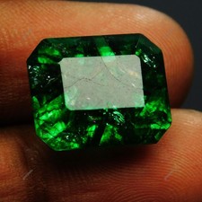 Smeraldo Colombiano Naturale Forma Smeraldo 10 Ct Verde Certificato Gemma Sciolta