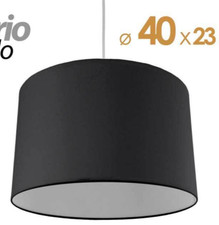 LAMPADARIO SOFFITTO NERO TELA