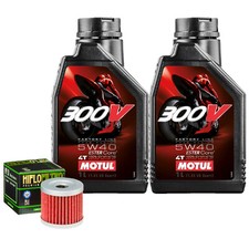 Kit Tagliando Olio Motul 300V 5W40 + Filtro Per Hyosung GT250 R Comet 2009>2015